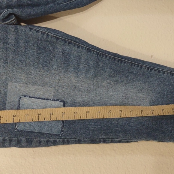SLIGHTLY USED J. JILL DENIM MEDIUM WASH PATCH DENIM AUTHENTIC FIT SLIM ANKLE 14 - Picture 4 of 16